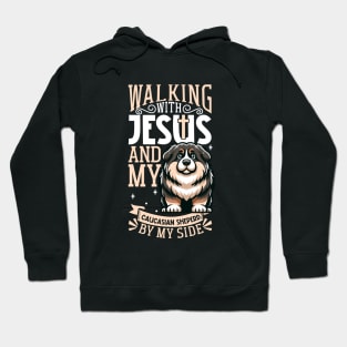 Jesus and dog - Caucasian Shepherd Dog Hoodie